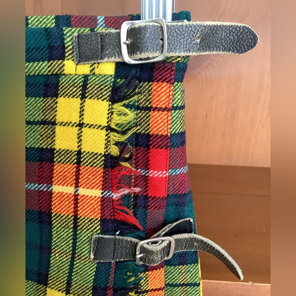 Vintage Laird Portch of Scotland Tartan Wrap Mini Skirt 100% Wool Size 6 - Picture 5 of 13